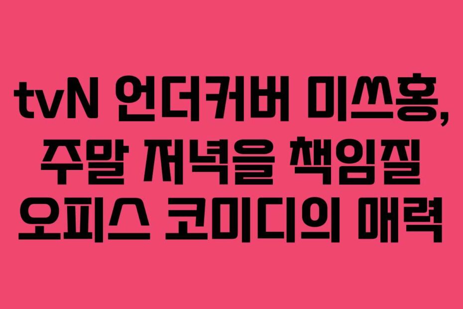 tvN-언더커버-미쓰홍,-주말-저녁을-책임질-오피스-코미디의-매력