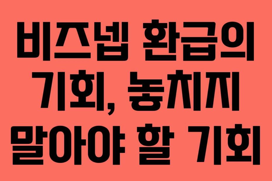 비즈넵-환급의-기회,-놓치지-말아야-할-기회