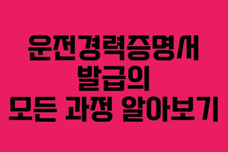 운전경력증명서-발급의-모든-과정-알아보기