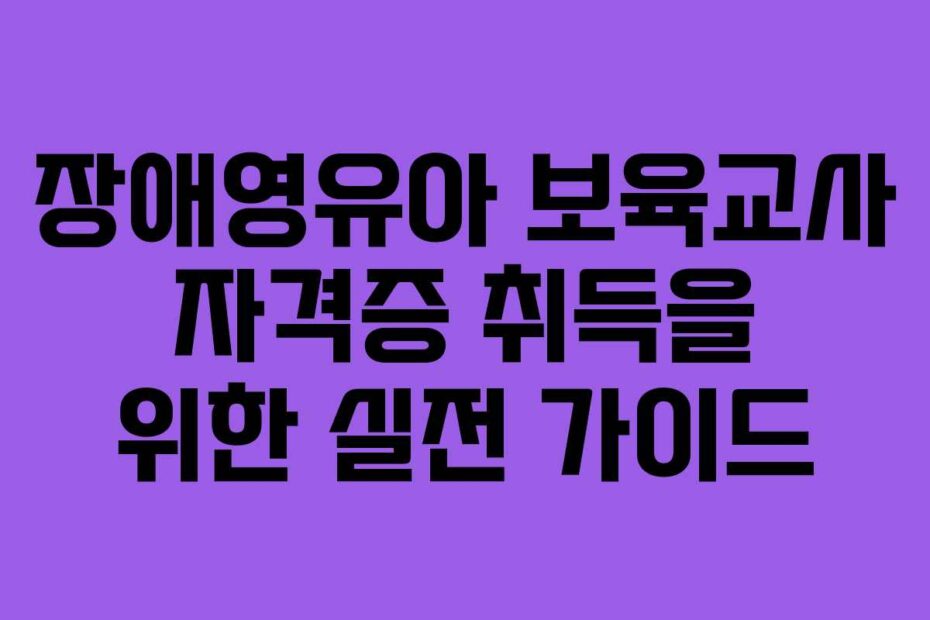 장애영유아-보육교사-자격증-취득을-위한-실전-가이드