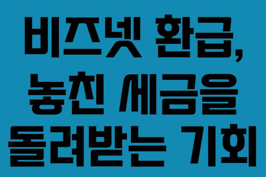 비즈넷-환급,-놓친-세금을-돌려받는-기회