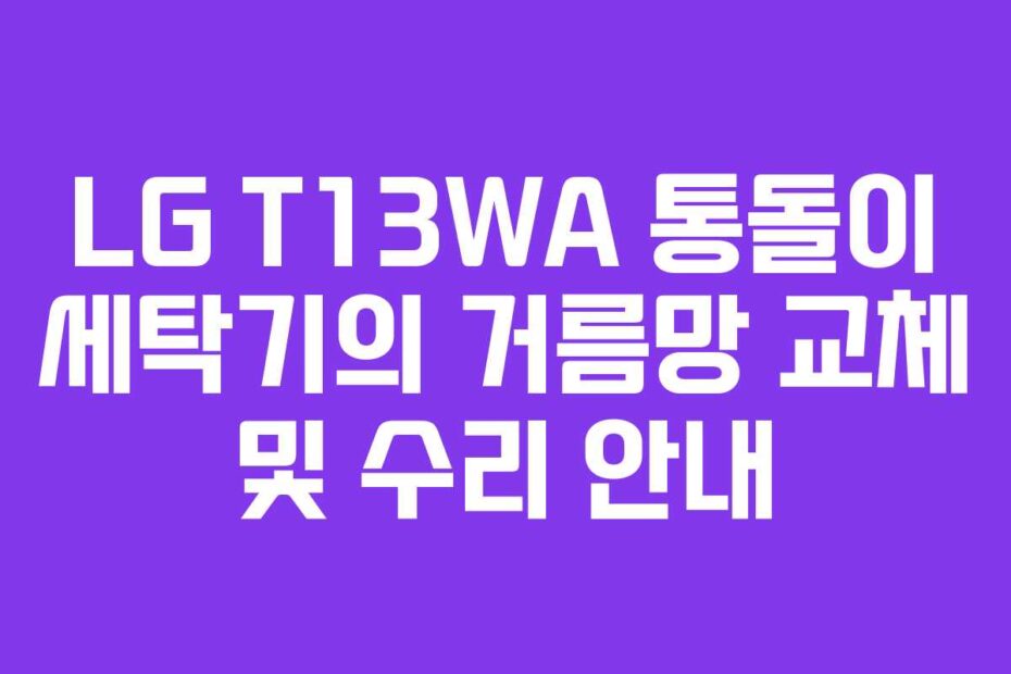 LG-T13WA-통돌이-세탁기의-거름망-교체-및-수리-안내