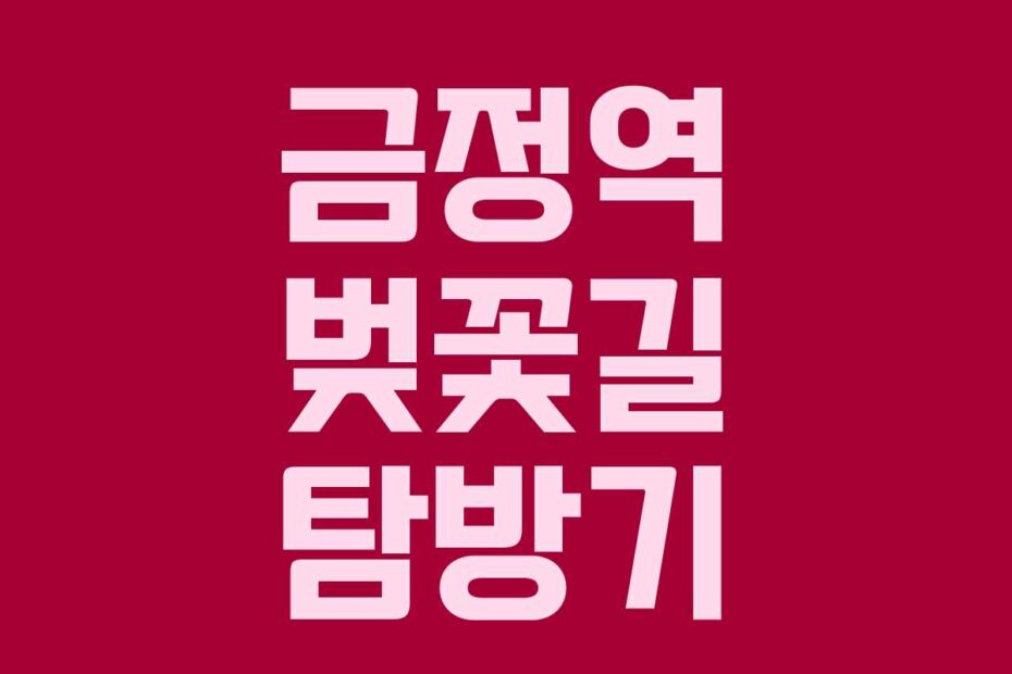 금정역-벚꽃길-탐방기