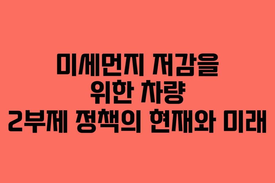 미세먼지-저감을-위한-차량-2부제-정책의-현재와-미래