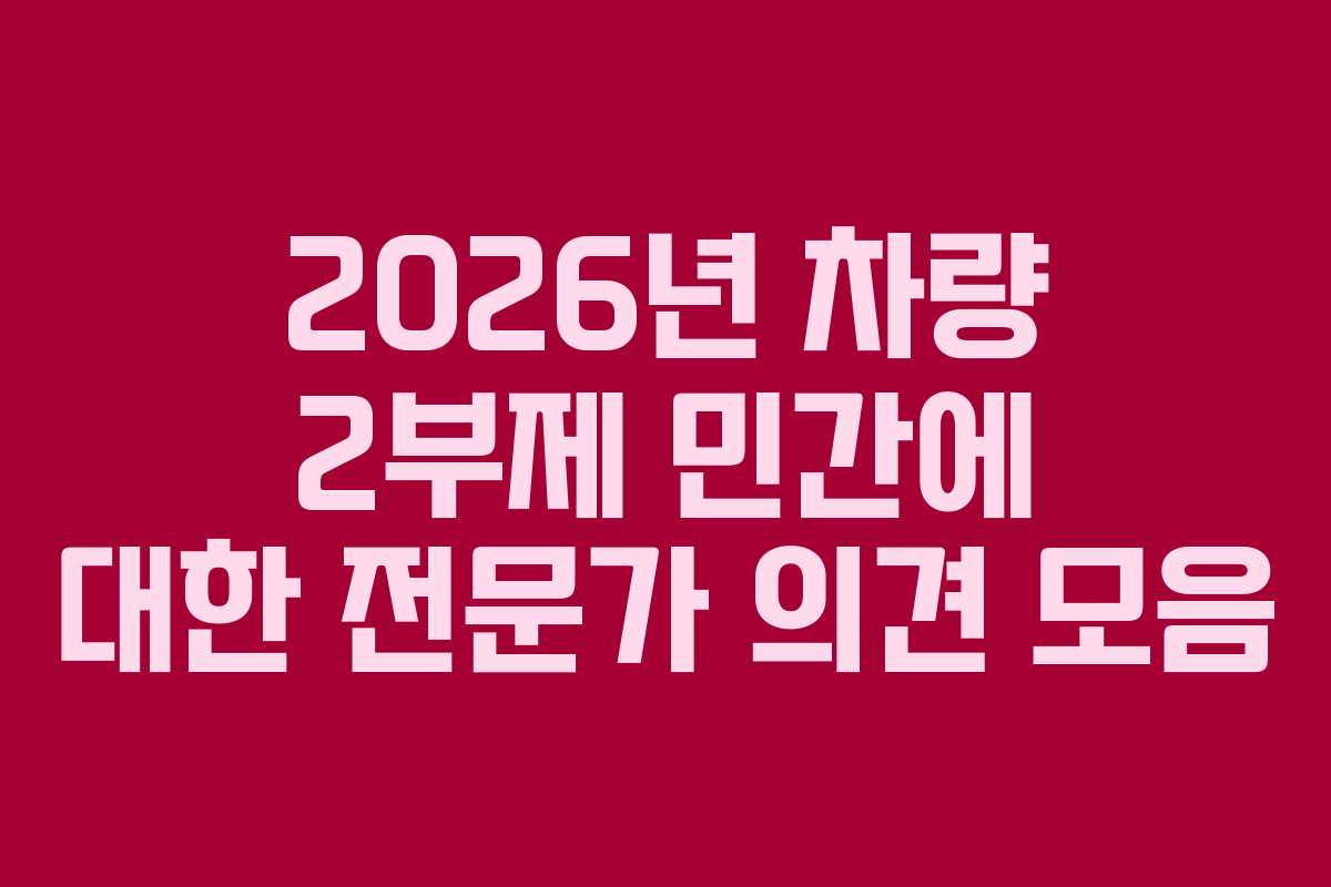 2026년-차량-2부제-민간에-대한-전문가-의견-모음