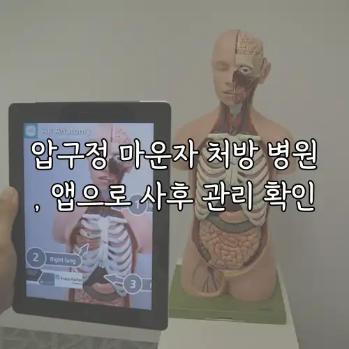 압구정 마운자 처방 병원, 앱으로 사후 관리 확인