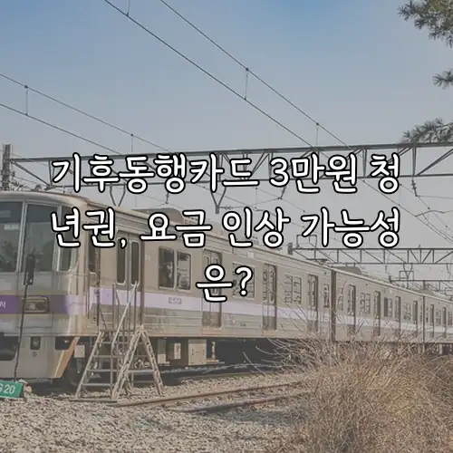 기후동행카드 3만원 청년권, 요금 인상 가능성은?