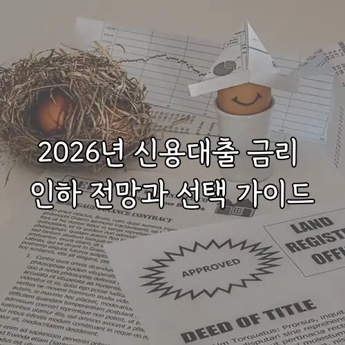 2026년 신용대출 금리 인하 전망과 선택 가이드