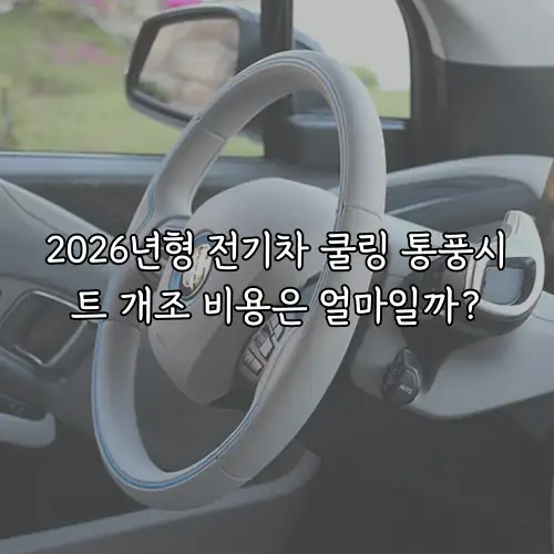 2026년형 전기차 쿨링 통풍시트 개조 비용은 얼마일까?
