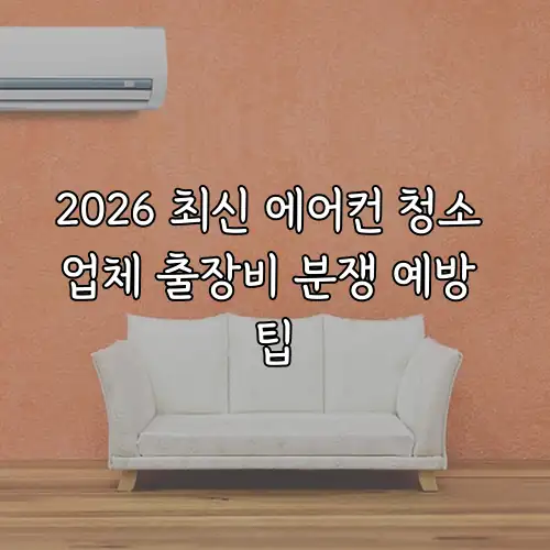 2026 최신 에어컨 청소 업체 출장비 분쟁 예방 팁