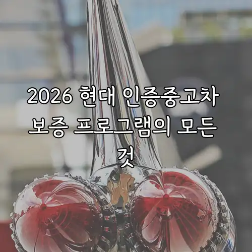 2026 현대 인증중고차 보증 프로그램의 모든 것