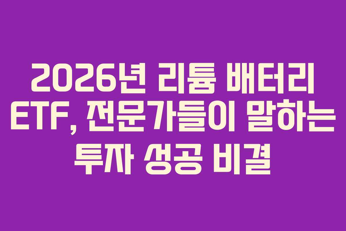 2026년-리튬-배터리-ETF,-전문가들이-말하는-투자-성공-비결