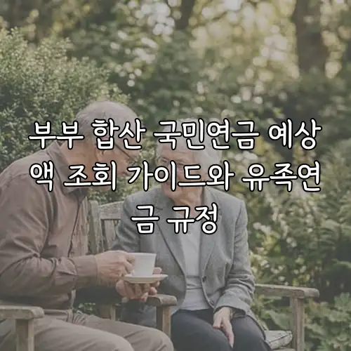 부부 합산 국민연금 예상액 조회 가이드와 유족연금 규정