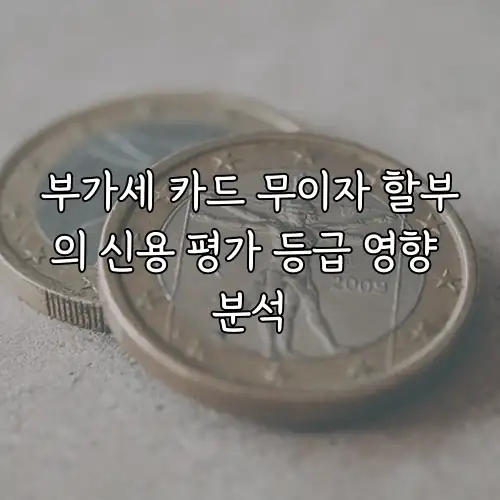 부가세 카드 무이자 할부의 신용 평가 등급 영향 분석