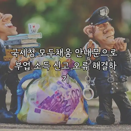 국세청 모두채움 안내문으로 부업 소득 신고 오류 해결하기