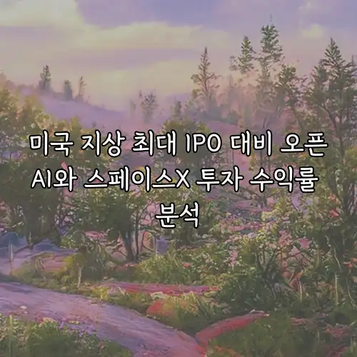 미국 지상 최대 IPO 대비 오픈AI와 스페이스X 투자 수익률 분석