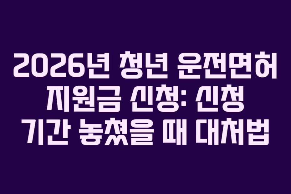 2026년-청년-운전면허-지원금-신청-신청-기간-놓쳤을-때-대처법