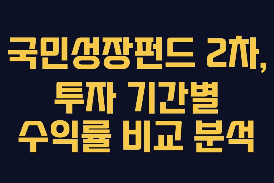 국민성장펀드-2차,-투자-기간별-수익률-비교-분석