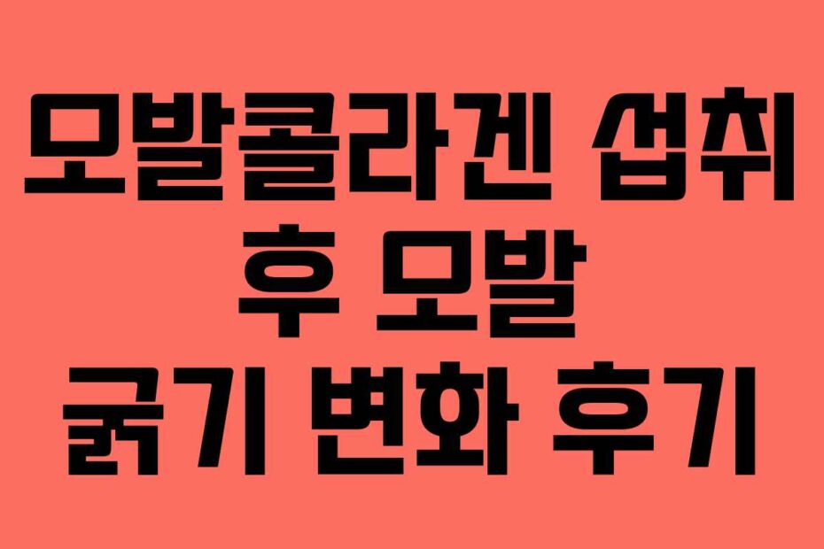 모발콜라겐-섭취-후-모발-굵기-변화-후기